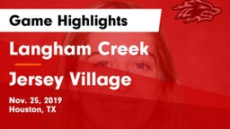 Langham Creek  vs Jersey Village  Game Highlights - Nov. 25, 2019