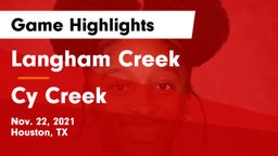 Langham Creek  vs Cy Creek Game Highlights - Nov. 22, 2021