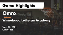 Omro  vs Winnebago Lutheran Academy  Game Highlights - Jan. 21, 2021