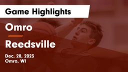 Omro  vs Reedsville  Game Highlights - Dec. 28, 2023