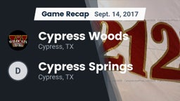Recap: Cypress Woods  vs. Cypress Springs  2017