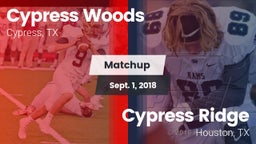 Matchup: Cypress Woods High vs. Cypress Ridge  2018