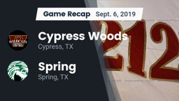 Recap: Cypress Woods  vs. Spring  2019