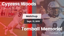 Matchup: Cypress Woods High vs. Tomball Memorial 2019