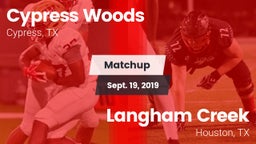 Matchup: Cypress Woods High vs. Langham Creek  2019