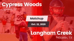 Matchup: Cypress Woods High vs. Langham Creek  2020