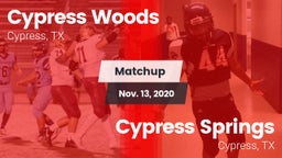 Matchup: Cypress Woods High vs. Cypress Springs  2020