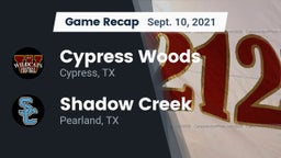 Recap: Cypress Woods  vs. Shadow Creek  2021