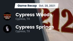 Recap: Cypress Woods  vs. Cypress Springs  2021