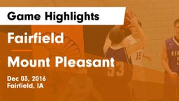 Fairfield  vs Mount Pleasant  Game Highlights - Dec 03, 2016