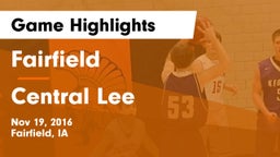 Fairfield  vs Central Lee  Game Highlights - Nov 19, 2016