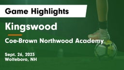 Kingswood  vs Coe-Brown Northwood Academy  Game Highlights - Sept. 26, 2023