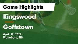 Kingswood  vs Goffstown  Game Highlights - April 12, 2024