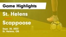 St. Helens  vs Scappoose  Game Highlights - Sept. 20, 2023