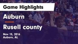 Auburn  vs Rusell county Game Highlights - Nov 15, 2016