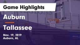 Auburn  vs Tallassee  Game Highlights - Nov. 19, 2019