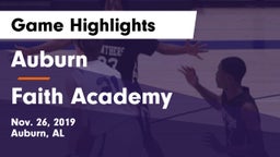 Auburn  vs Faith Academy  Game Highlights - Nov. 26, 2019