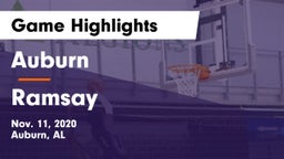 Auburn  vs Ramsay  Game Highlights - Nov. 11, 2020