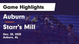 Auburn  vs Starr's Mill  Game Highlights - Dec. 30, 2020