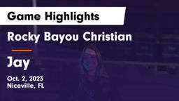 Rocky Bayou Christian  vs Jay  Game Highlights - Oct. 2, 2023
