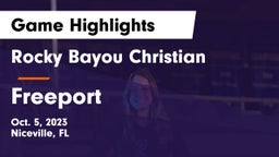 Rocky Bayou Christian  vs Freeport  Game Highlights - Oct. 5, 2023