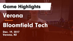 Verona  vs Bloomfield Tech Game Highlights - Dec. 19, 2017