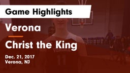 Verona  vs Christ the King  Game Highlights - Dec. 21, 2017