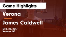 Verona  vs James Caldwell  Game Highlights - Dec. 28, 2017
