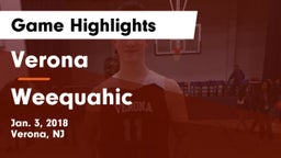 Verona  vs Weequahic Game Highlights - Jan. 3, 2018