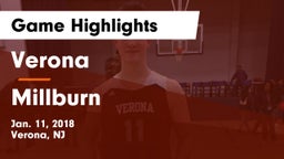 Verona  vs Millburn  Game Highlights - Jan. 11, 2018