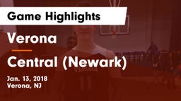 Verona  vs Central (Newark)  Game Highlights - Jan. 13, 2018
