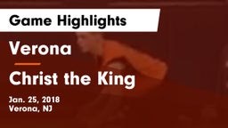 Verona  vs Christ the King  Game Highlights - Jan. 25, 2018
