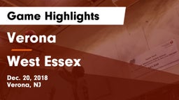 Verona  vs West Essex  Game Highlights - Dec. 20, 2018
