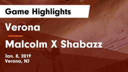 Verona  vs Malcolm X Shabazz   Game Highlights - Jan. 8, 2019