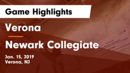 Verona  vs Newark Collegiate Game Highlights - Jan. 15, 2019