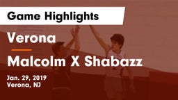 Verona  vs Malcolm X Shabazz   Game Highlights - Jan. 29, 2019