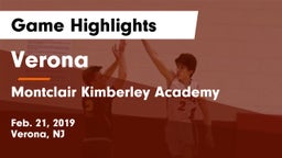 Verona  vs Montclair Kimberley Academy Game Highlights - Feb. 21, 2019