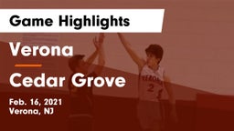 Verona  vs Cedar Grove  Game Highlights - Feb. 16, 2021