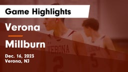 Verona  vs Millburn  Game Highlights - Dec. 16, 2023