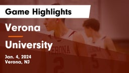 Verona  vs University   Game Highlights - Jan. 4, 2024