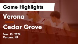 Verona  vs Cedar Grove  Game Highlights - Jan. 13, 2024