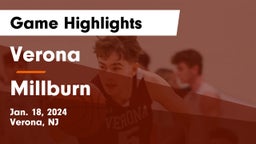 Verona  vs Millburn  Game Highlights - Jan. 18, 2024
