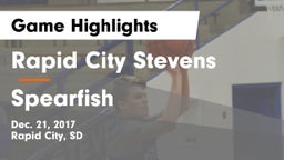 Rapid City Stevens  vs Spearfish  Game Highlights - Dec. 21, 2017