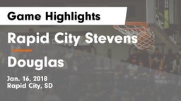 Rapid City Stevens  vs Douglas  Game Highlights - Jan. 16, 2018