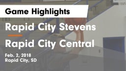 Rapid City Stevens  vs Rapid City Central  Game Highlights - Feb. 2, 2018