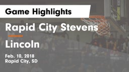 Rapid City Stevens  vs Lincoln  Game Highlights - Feb. 10, 2018