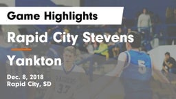 Rapid City Stevens  vs Yankton  Game Highlights - Dec. 8, 2018
