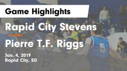 Rapid City Stevens  vs Pierre T.F. Riggs  Game Highlights - Jan. 4, 2019