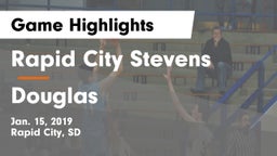 Rapid City Stevens  vs Douglas  Game Highlights - Jan. 15, 2019