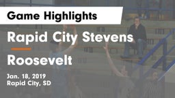 Rapid City Stevens  vs Roosevelt  Game Highlights - Jan. 18, 2019